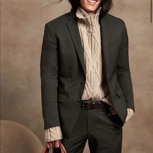 Banana Republic slim fit charcoal wool suit (jacket and pants)